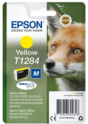 Produktbild von Epson Tintenpatrone yellow DURABrite T 128           T 1284