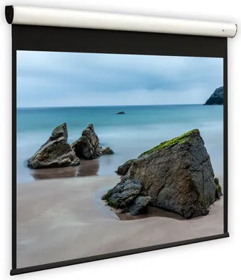 Zdjęcie produktu dla zmotoryzowany ekran 1:1 DELUXX Cinema Elegance beamer 254 x 254 (244x244)cm (12629)