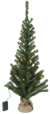 Produktbild von Best Season LED-Tannenbaum im Jutesack, ca.90 x 45 cm 30 warm white LED, batteriebetrieben, Timer, 600-61