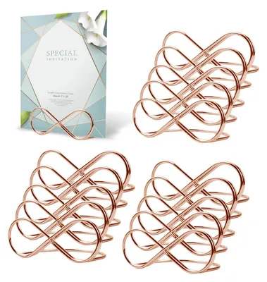 Tischkartenhalter aus Metall, 15 Stück, roségold, für Hochzeit & Party