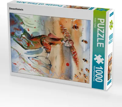 Produktbild von CALVENDO Puzzle Bienenflüsterin 1000 Teile Puzzle hoch | 1000 Teile Lege-Größe 64x48cm Foto-Puzzle für glückliche Stunden