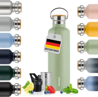 Produktbild von Blumtal Thermosflasche 750ml - doppelwandige Trinkflasche Edelstahl 750ml - Isolierflasche 750ml BPA frei Grün