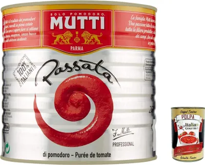 Produktbild von 6x Mutti Passata di Pomodoro Tomatenpaste Tomaten sauce 100% Italienisch 2500g + Italian Gourmet polpa 400g
