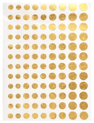 Productafbeelding van 2160 Stuks Gouden Ronde Zelfklevende Etiketten in 4 Groottes