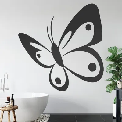 Produktbild von Schmetterling Nr. 3 Wandtattoo in 6 Größen - Wandaufkleber Wall Sticker - Dekoration, Küche, Wohnzimmer, Schlafzimmer, Badezimmer