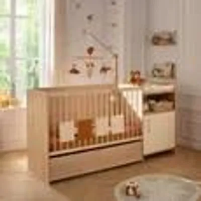 Image de Lit gigogne - 120 x 60 cm - Transformable en 90 x 190 cm - CHARLIE - SAUTHON - Crème
