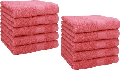 Produktbild von Betz 10 Stück Seiftücher 30x30 cm PREMIUM 100% Baumwolle  Farbe: himbeere