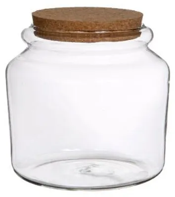 Produktbild von Glasgefäß mit Kork 15x14cm (1 Stück) [IFS-29451]