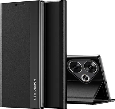 Immagine prodotto di Custodia per Xiaomi Poco F6 /Redmi Turbo 3, Custodia magnetica in Finto cuoio con funzione stand nero