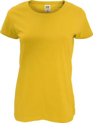 Produktbild von Fruit Of The Loom Damen Lady-Fit T-Shirt, kurzärmlig RW4724 (S) (Sonnenblumengelb)