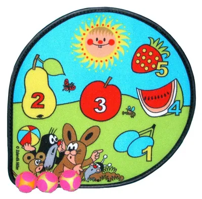 Immagine prodotto di Tre palline da gioco "Terč Krtek" con velcro, dimensioni 30x30 cm, confezionate in sacchetto