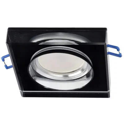 Produktbild von Glass Deckenstrahler Einbaustrahler CRYSTAL GRANDE BLACK quadratisch schwarz dickes Glas EDO777133 EDO