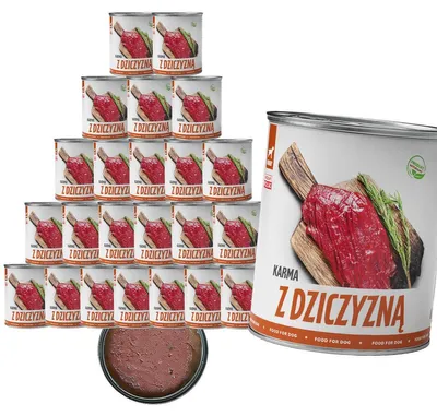 Produktbild von Tuftuf | Feuchte Nahrung für Hunde - Set 24x800g - 77% Feuchtigkeit - Wildaufschnitt - Nasses Hundefutter