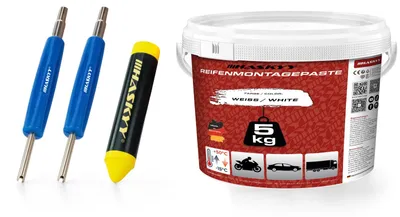 Produktbild von HASKYY Reifenmontagepaste 5kg Weiss Reifenkreide Ventileindreher