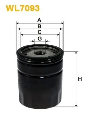 Produktbild von Ölfilter WIX FILTERS WL7093 Anschraubfilter für FORD Fiesta Mk4 Schrägheck (JAS, JBS) FIESTA III (GFJ) SIERRA (GBG, GB4) MONDEO II Kombi (BNP)