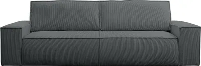 Produktbild von Vente-unique AMELIA, Sofabett, Wohnzimmer, Grau, 4 Sitz(e), Grau, Stoff