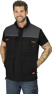 Produktbild von HERO by John Medoox PRO WORKWEAR Herren Arbeits-Cargoweste Outdoor Regular Fit L anthra/black