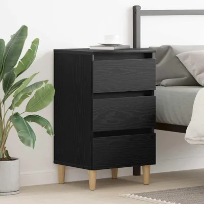 Obrázek produktu pro vidaXL Noční stolek černý dubový vzhled 40 x 35 x 69 cm materiál na bázi dřeva