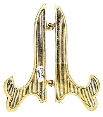 2er-Set Buchständer aus Massivmessing, 10 cm, handgefertigt
