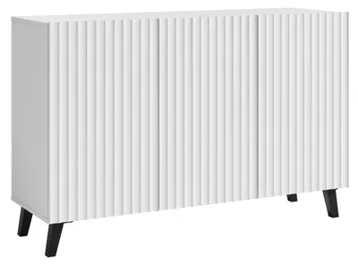 Immagine prodotto di Cassettiera Phuket 120x39x76cm 3 ante colore selezionabile, bianco scanalato