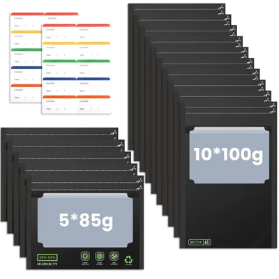 Wiederverwendbare Vorratsbeutel 15 Stück, 85/100 g, Feuchtigkeitsregulierung