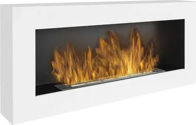 Produktbild von Bioethanol-Kamin Zagreb,–kologischer Kamin, Rauchfreies Feuer, Heizung mit Ethanol,  Italy, 12x90 h40 cm, Weiß
