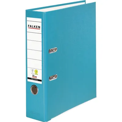 Image de Falken 20x Classeur à levier PP A4 dos de 80mm VEGAN noir Turquoise 11286580007F