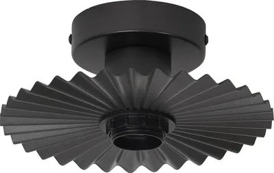 Zdjęcie produktu dla OSRAM Decor plisowany dekoracyjny abażur lampa sufitowa z oprawką E27, metal, 200 mm, IP20, ciemnoszary