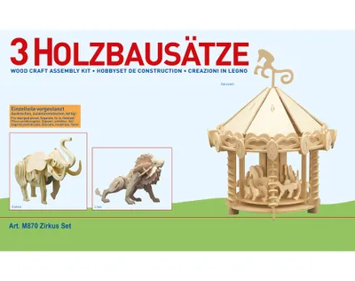 Obrázok produktu pre PEBARO drevená stavebnica cirkus, sada 3 ks