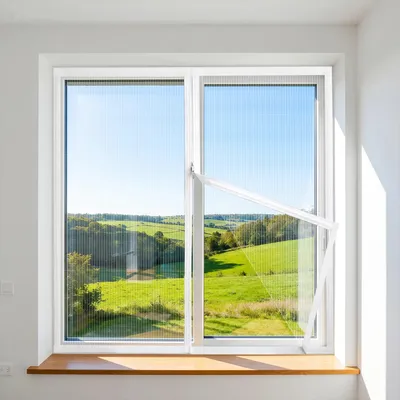 Produktbild von Moskitonetz - Insektenschutzgitter für Fenster - Selbstklebend - Mit Reißverschluss - Klettverschluss - 65 x 200 cm - Weiß
