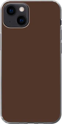 Produktbild von MuchoWow® Handyhülle Schutzhülle Hülle für Telefoonhoesje iPhone 13 Braun - Dunkel - Farben Silikon Softcase Handy Hülle - Karteninhaber