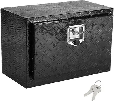 Produktbild von Aluminium Werkzeugkiste - 61x43x46 cm - Transportkiste mit 2 Schlüsseln - inklusive 2 Schlüsseln