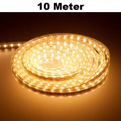 Produktbild von Leuchtstreifen SMD2835 60 LED/Meter LED Strip Stripe Lichtleiste Lichterkette Lichtband Lichtstreifen Band Weiß Warmweiß 10 Meter Länge Komplett Set
