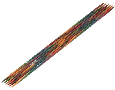 Produktbild von Lana Grossa - Strumpfstricknadel Design-Holz multicolor 15cm 2,5mm