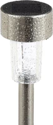 Produktbild von Relaxdays Solarleuchte im 10er Set, wasserdichte LED Solarlampen, für Garten & Terrasse, Farbwechsel, Edelstahl, silber