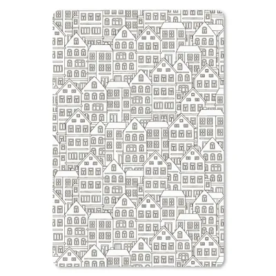 Produktbild von MuchoWow® Mauspad Mousepad Haus - Muster - Skyline 18x27 cm - Mousepads - Maus Mat - Pad - Mausunterlage