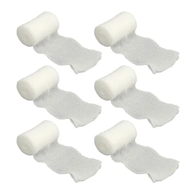 Obrázok produktu pre Jednorazové gázové obväzy na kotúči Obväzy prvej pomoci Sterilizovaný PBT obväz PBT elastický obväz Chirurgický gázový obväz Priedušný sieťový gázový obväz