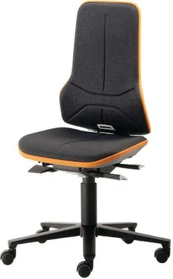 Produktbild von Arbeitsdrehstuhl Neon Rollen Permanentkontakt blau ohne Polsterelement 450-620 mm