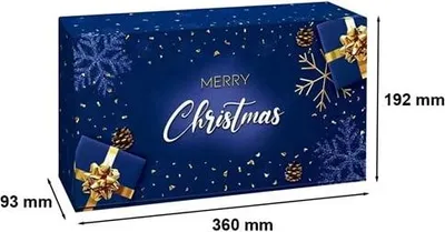 Image de Carton de Noël pour 2 bouteilles de vin MERRYCHRISTMAS 360 x 192 x 93 mm