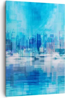 Produktbild von Bild auf Leinwand - Leinwandbild - Einteilig - Stadt Aussicht Wasser - 70x100cm - Wand Bild - Wanddeko - Wandbilder - Leinwanddruck - Wanddekoration - Leinwand bilder - Wandbild - PA70x100-3488