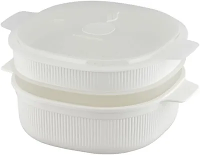 Obrázok produktu pre Magnetrónový parný hrniec - Parný hrniec - Zdravé varenie - Bez BPA - 4 litre - Biely