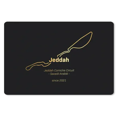 Produktbild von MuchoWow® Mauspad Mousepad F1- Jeddah - Rundkurs 27x18 cm - Mousepads - Maus Mat - Pad - Mausunterlage - Büroartikel - Desk Matten