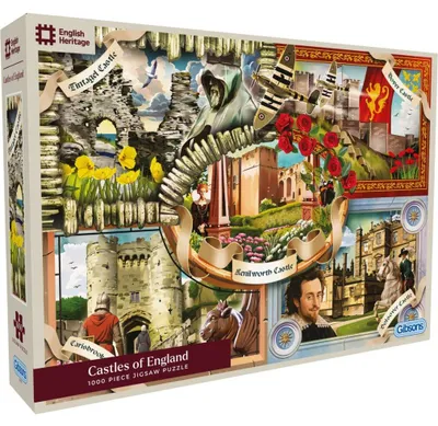 Zdjęcie produktu dla GIBSONS Puzzle: Angielskie Dziedzictwo – Zamki Anglii, 1000 elementów