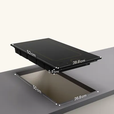 Obrázek produktu pro Klarstein Victoria Domino, indukční varná deska, vestavná, 3500 W, Flexzone, časovač