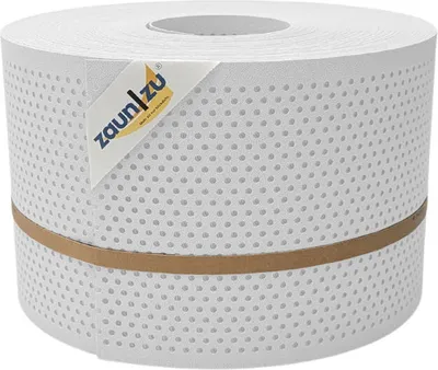 Produktbild von Doppelstab Sichtschutz zaun|zu PREMIUM gelocht 20% Streifen PP Zaunblende Weiß 50m
