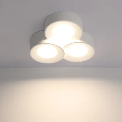 Zdjęcie produktu dla ZMH lampa sufitowa natynkowa reflektor natynkowy biały reflektor natynkowy okrągły lampa sufitowa korytarz nowoczesny reflektor sufitowy 3 płomienie GX53 Max.10W reflektor sufitowy lampa natynkowa do kuchni jadalni bez żarówek
