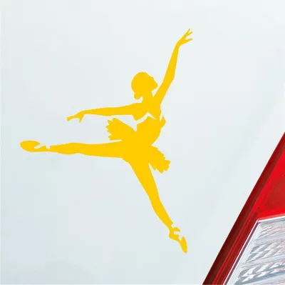 Produktbild von Auto Aufkleber Tänzerin Ballerina Ballett Musik 9x12 cm Gelb Sticker Heckscheibenaufkleber