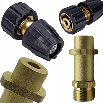 Image de Rosfix Lance Mini M22 à Jet Plat 10 cm + Adaptateur en Laiton – Pièce de Rechange pour Nettoyeurs Haute Pression Kärcher K2 – K7, HD, HDS | 350 bar