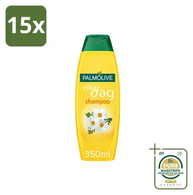 Productafbeelding van 15 x Palmolive Shampoo "Elke Dag" met kamille-extract, 350 ml - Voorraadverpakking - 15 stuks