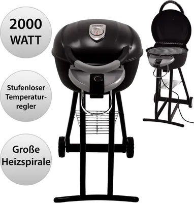 Produktbild von Syntrox Germany Elektrogrill Kugelgrill 2000W mit Deckel 43,5cm schwarz
